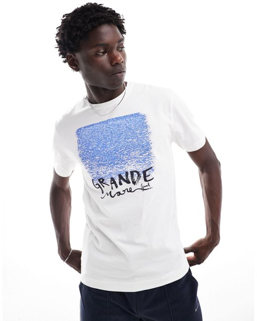 Gant White Resort Print T-shirt for men
