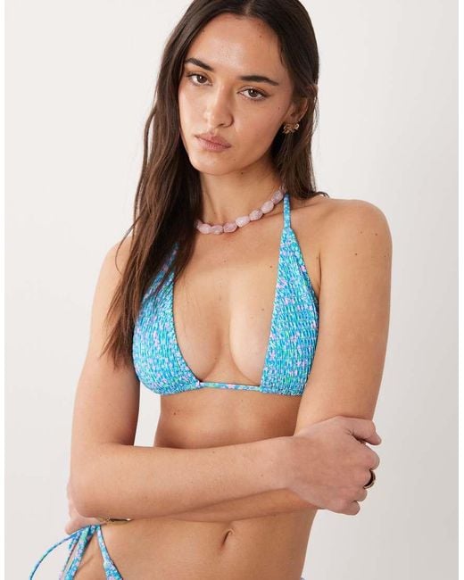 Kulani Kinis Blue Ocean Kisses Halterneck Bikini Top
