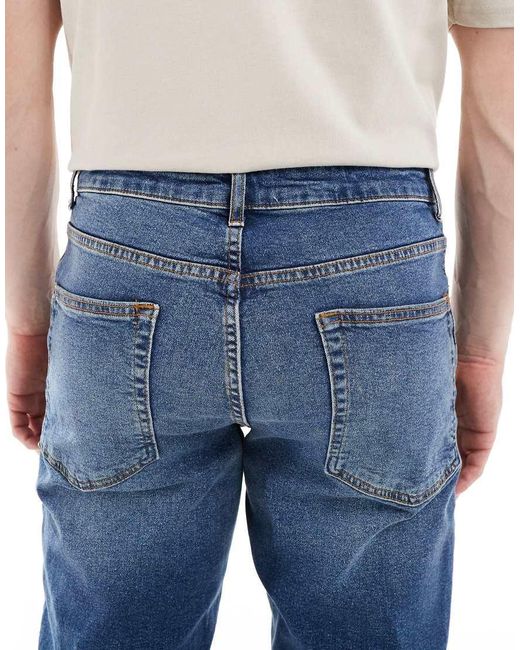 ASOS Blue Stretch Slim Jeans for men