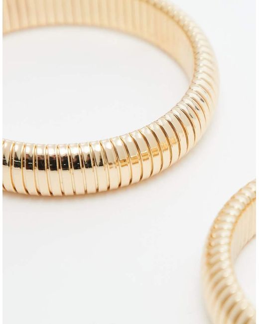 TOPSHOP Metallic Benny Pack Of 2 Snake Chain Bangles