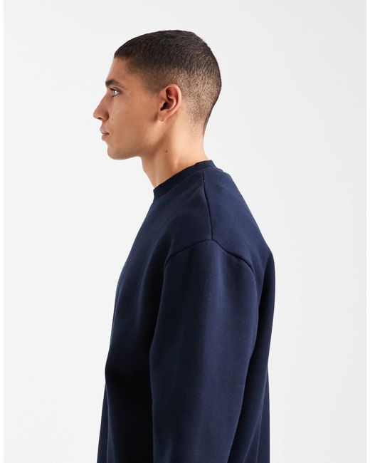 ASOS – basic-sweatshirt in Blue für Herren