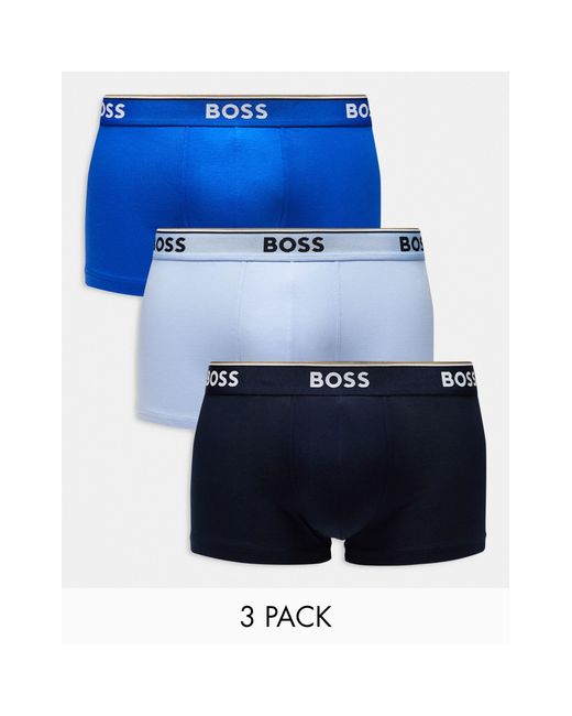 Boss Blue 3 Pack Power Trunks for men