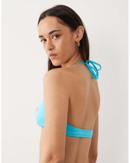 Free Society Blue Bralet Bikini Top