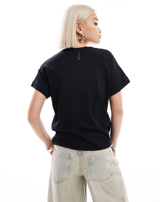 AllSaints Black – briar – locker geschnittenes t-shirt