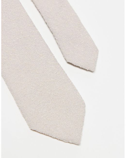 Cravate texturée - taupe ASOS pour homme en coloris White
