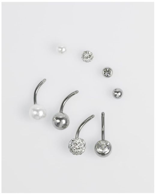 Confezione Da 4 Piercing Per Ombelico di Lovisa in White
