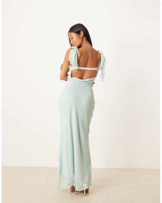 ASOS White Asos design petite – midi-trägerkleid aus chiffon