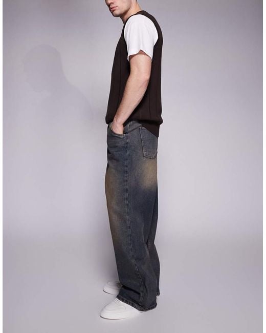 Good For Nothing Blue baggy Denim Jeans for men