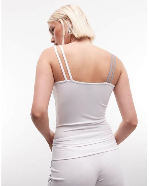 Collusion White Double Stripe Cami Co Ord