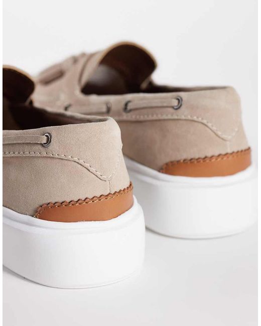 ASOS White Tassel Loafers With Cupsole for men