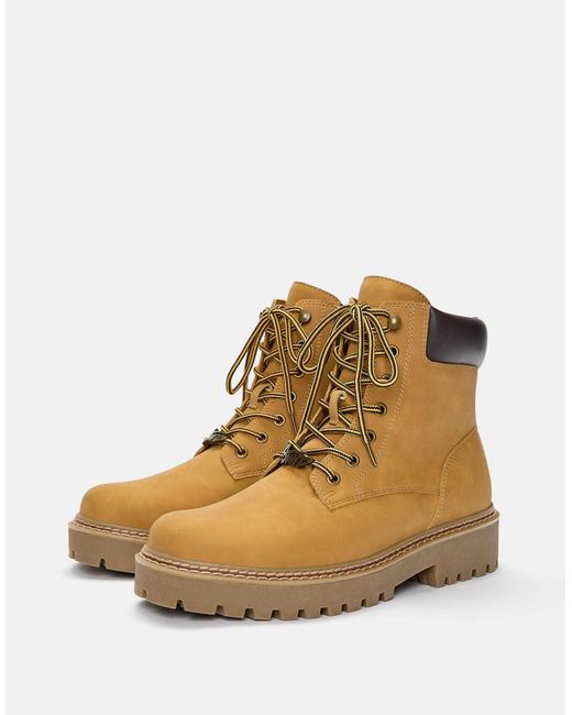 Pull&Bear – stwd – schnürstiefel in Natural für Herren