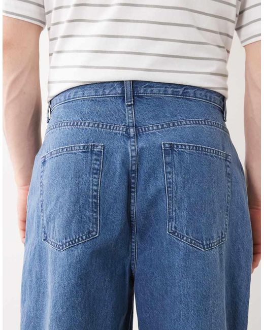 ASOS Blue Wide Leg Jeans for men