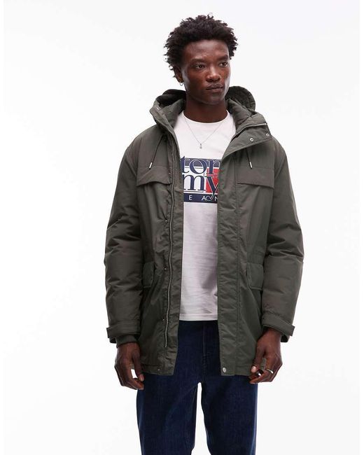 Tommy Hilfiger Gray City Parka Jacket for men