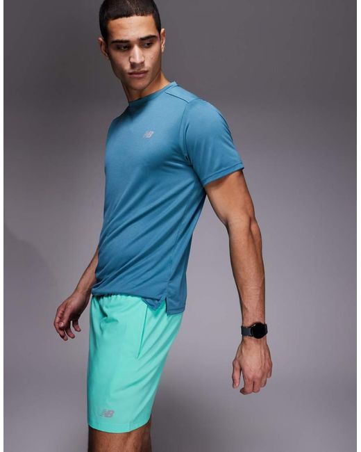New Balance Blue Sport Essentials 5 Inch Shorts for men