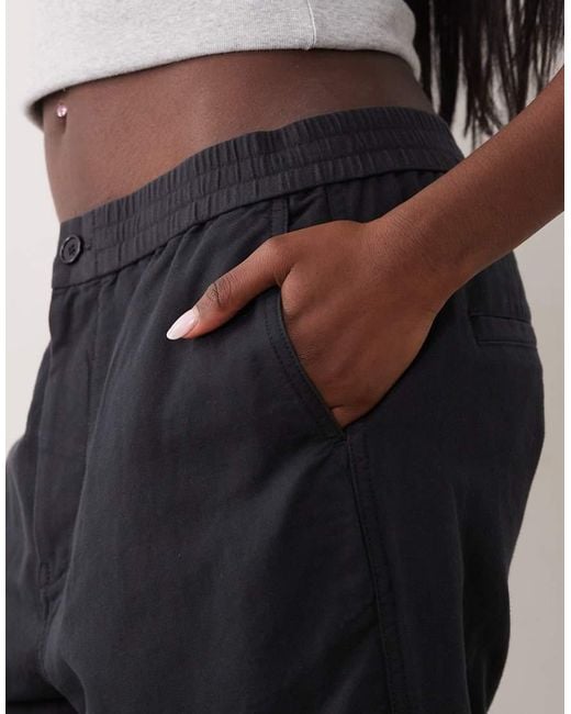 ARKET Black Wide Leg Palazzo Trousers