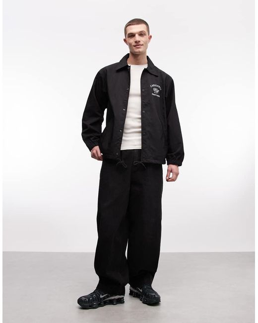 Carhartt Black Eightynine Logo Coach Jacket for men
