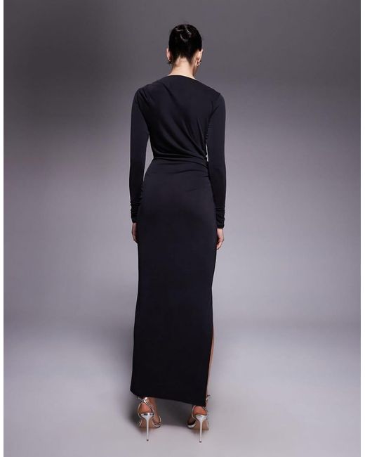 ASOS Blue Drape Modest Maxi Dress