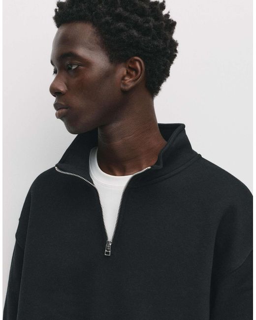 Pull&Bear – basic-sweatshirt in Gray für Herren