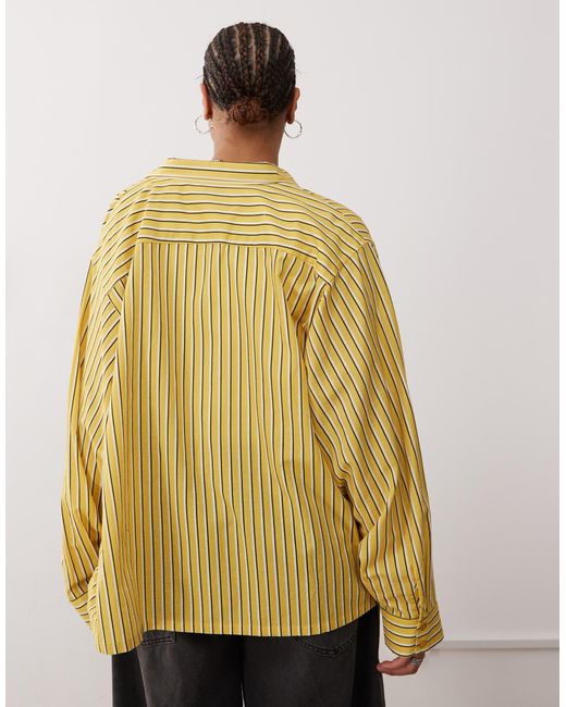 Collusion Natural Plus – gestreiftes oversize-hemd