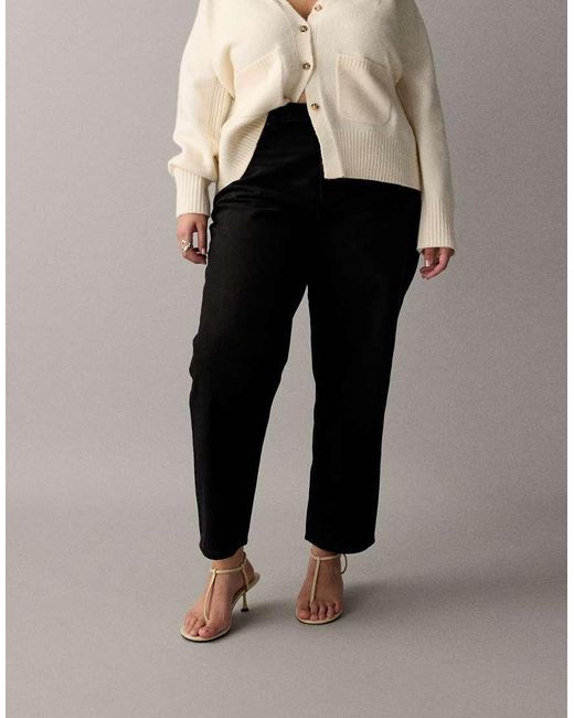 ASOS Black Asos Design Curve High Rise Relaxed Mom Jeans