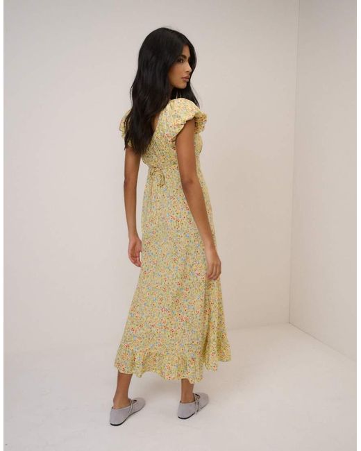 Nobody's Child Natural Ditsy Floral Jemima Midi Dress