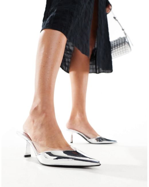 Bershka Clear Heeled Court Shoes in Blue Lyst Canada