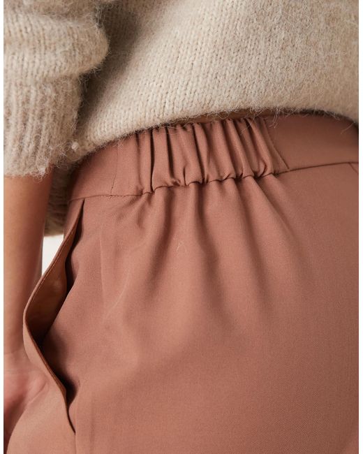 Pantalon décontracté coupe droite ajustée - abricot ASOS en coloris Natural