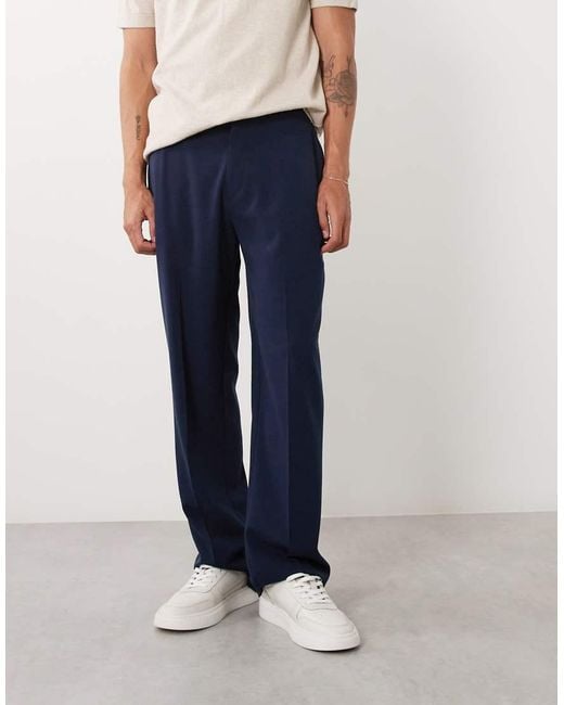 ASOS Blue Flexmaxtm Smart Straight Pants for men