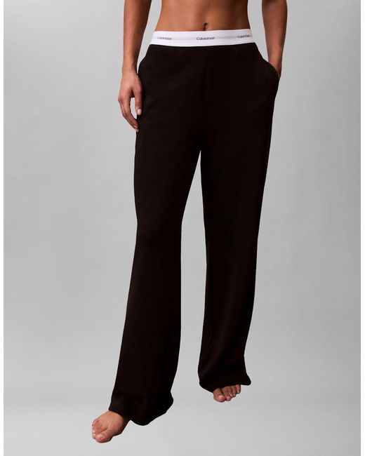 Calvin Klein White Jersey Trousers With Waistband