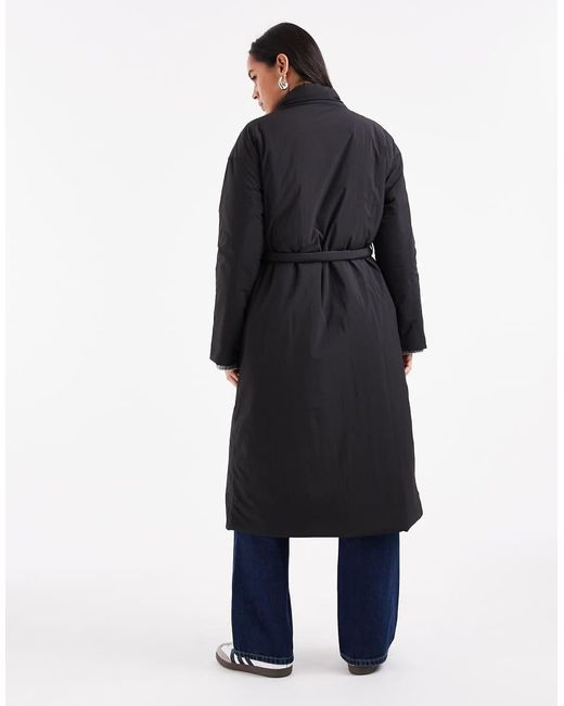 ONLY Blue Tie Waist Longline Coat