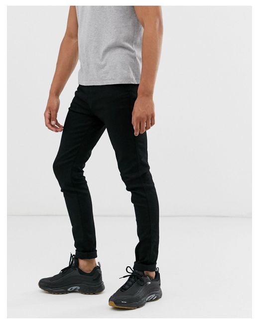 DIESEL D-istort Super Skinny Fit Jeans in Black for Men | Lyst