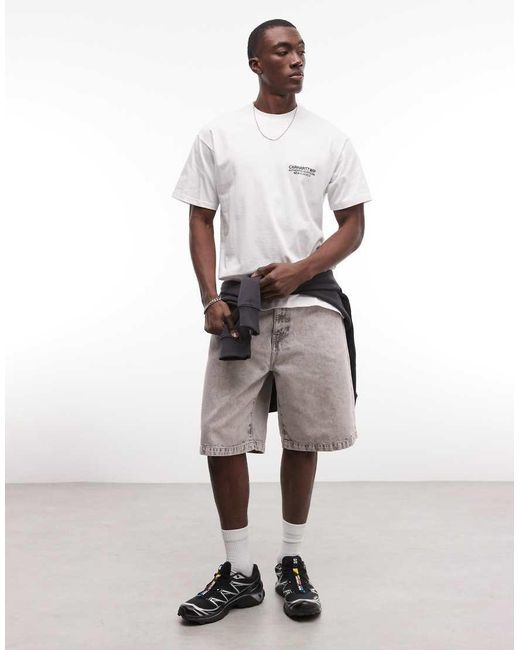 Carhartt Gray Sean Hamilton 03 Back Print T-Shirt for men