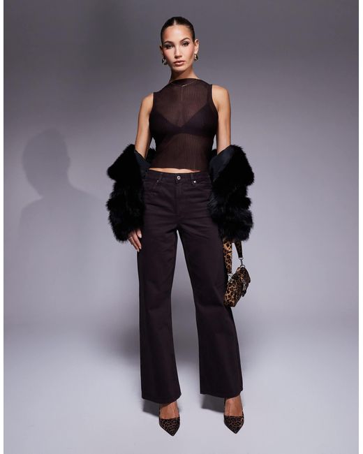 River Island Blue Relaxed Straight Leg Jean