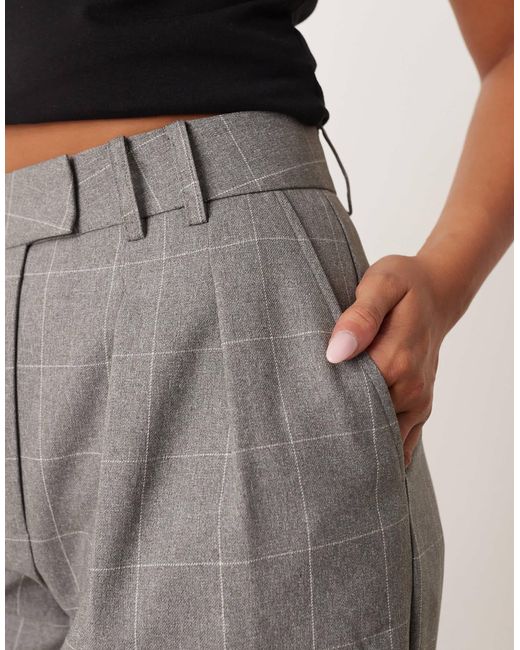 ASOS Multicolor Tailored Wide Leg Trousers With Pleat Detail