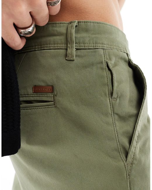 Pantalones cortos chinos caquis Jack & Jones de hombre de color Green