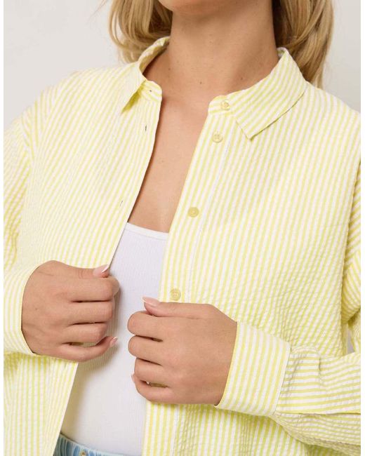Yours Clothing Natural Stripe Textured Shirt