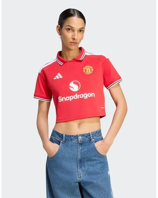 Adidas Originals Red Manchester United 26/27 Home Jersey Crop