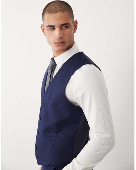 ASOS Blue Suit Vest for men