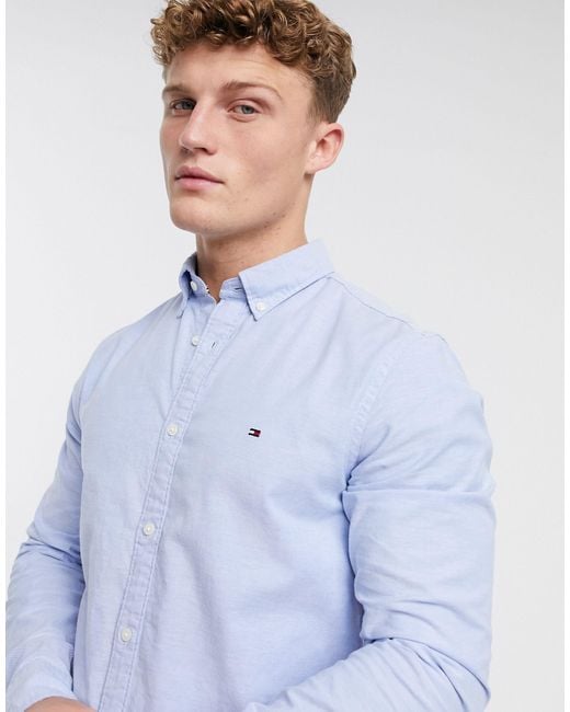 Tommy Hilfiger Baumwolle – es oxford-hemd mit stretch-anteil in Blau für  Herren - Lyst