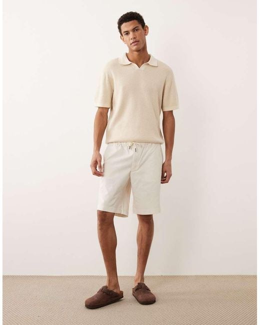 Jack & Jones Natural Drawstring Chino Shorts for men