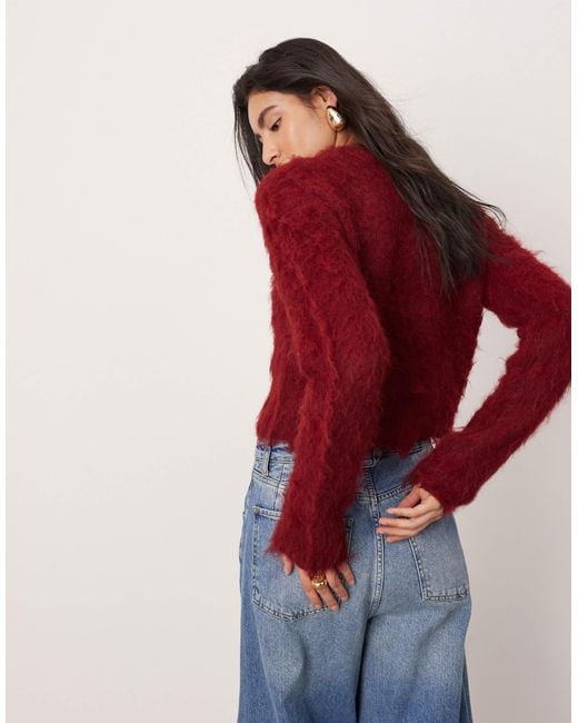 ASOS Red – flauschige strickjacke