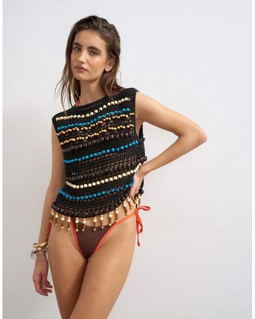 TOPSHOP Orange Ibiza Cheeky High Leg Bikini Bottom