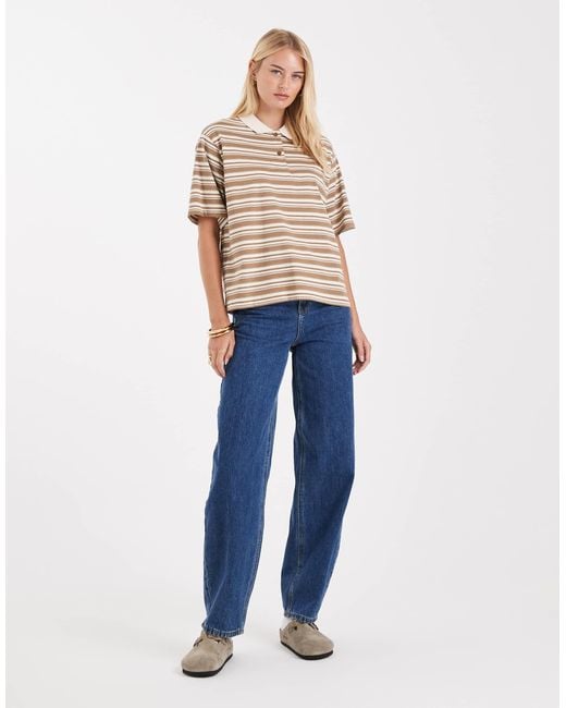 Vero Moda Blue Billie High Rise Barrel Leg Jeans