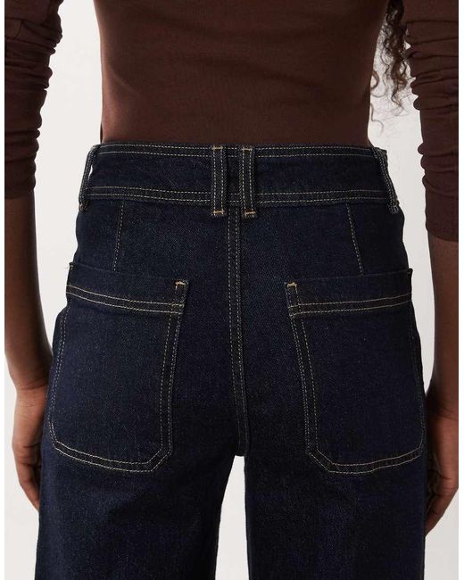 Mango Blue Catherin Wide Leg Jean