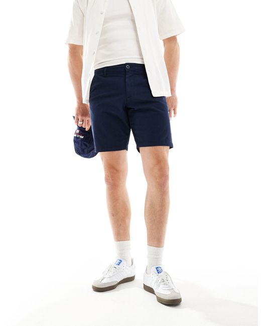 Confezione risparmio da 2 pantaloncini chino slim stretch e blu navy di ASOS in Blue da Uomo