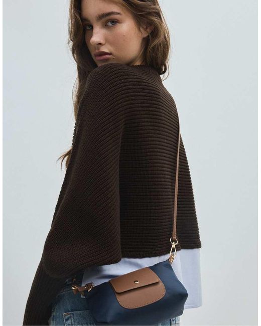 Stradivarius Blue Contrast Mini Bag