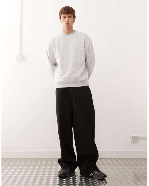 Weekday White Classic Fit Sweatshirt for men