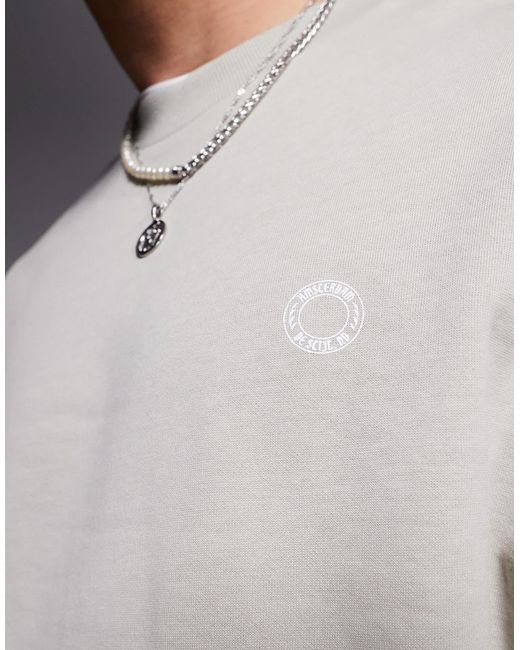 Sweat oversize avec imprimés dessous ASOS pour homme en coloris Gray