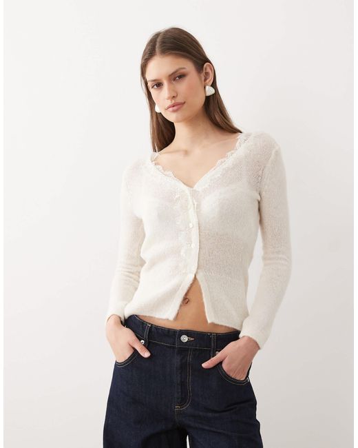 Mango White – strickjacke