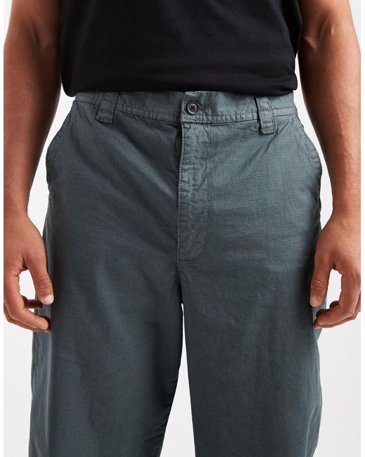 Pantalon d'ensemble droit et ample en ripstop - anthracite ASOS pour homme en coloris Gray
